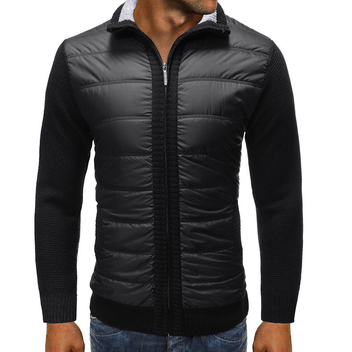 Herren Modern gesteppte Strickjacke Echoarchiv
