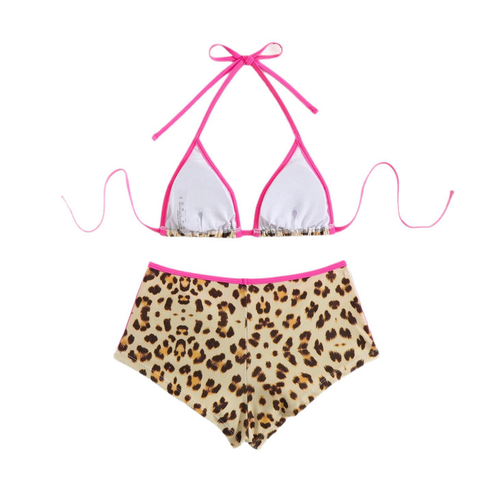 Damen Triangel-Bikini mit hohem Beinausschnitt und modischem Tiermuster Echo Archiv