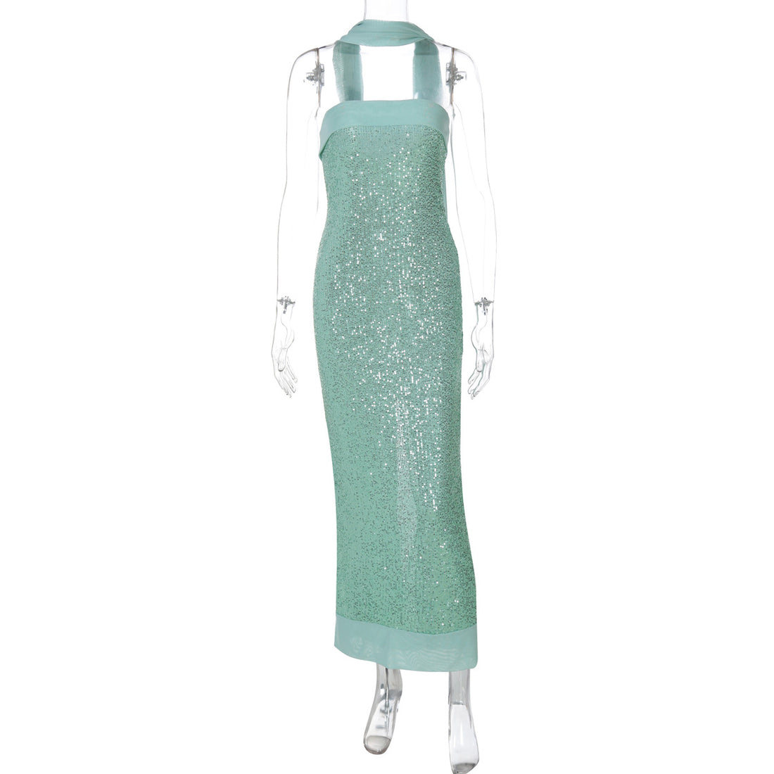 Damen Glamouröses Abendkleid mit schimmernden Pailletten und figurbetonter Silhouette – Élara