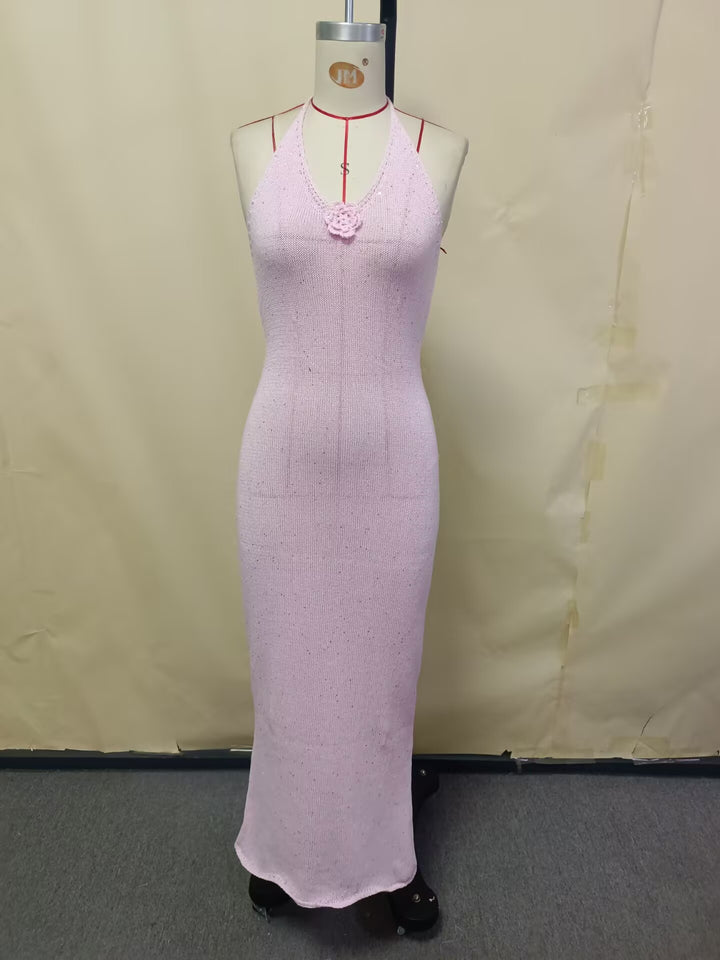 Damen figurbetontes Maxikleid mit raffiniertem Rückenausschnitt Echo Archiv