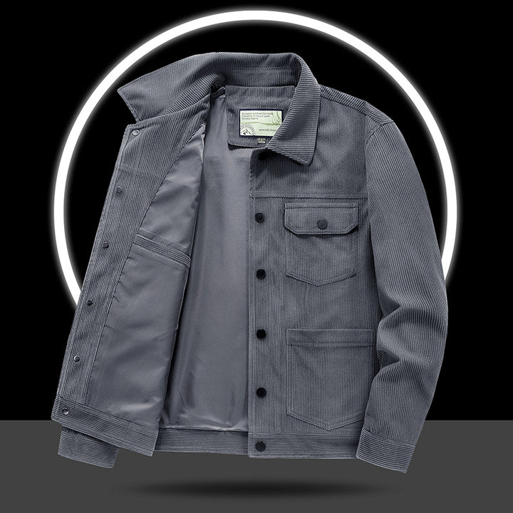 Herren Lässige Cordjacke mit praktischen Taschen und modischem Design Echo Archiv