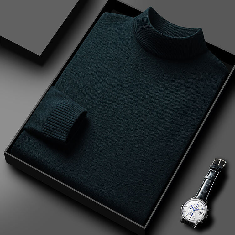 Herren eleganter Pullover mit hochgeschlossenem Kragen Echoarchiv