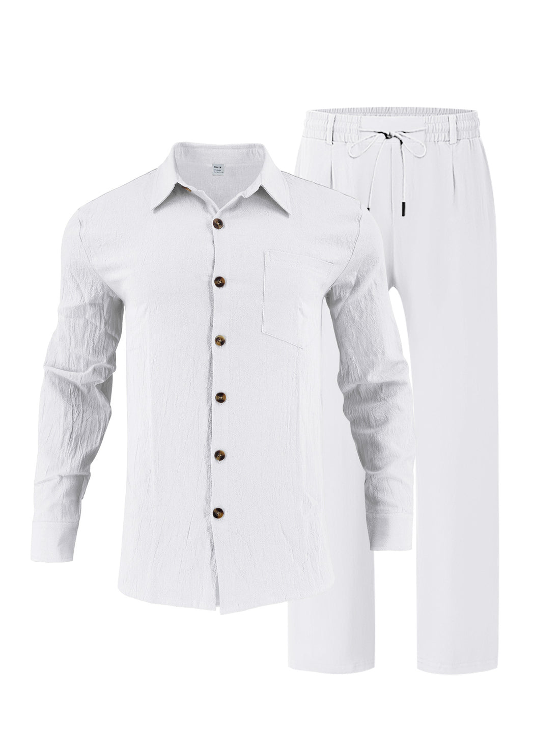 Herren lässiges Lounge-Set mit hochwertigem Hemd und bequemer Hose – Marzano