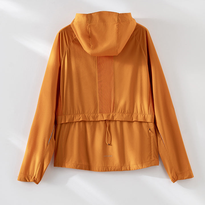 Damen ultraleichte Kapuzen-Schutzjacke aus Ripstop mit durchgehendem Reißverschluss Echoarchiv