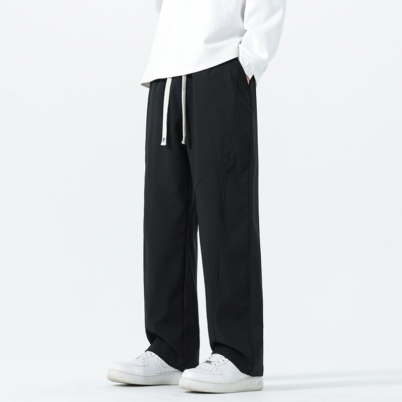 Herren Weite Relaxed‑Fit Freizeithose mit Tunnelzugbund und Teilungsnähten Echo Archiv