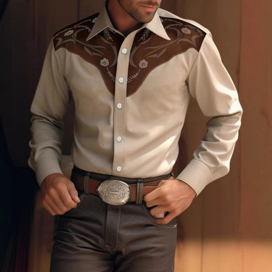Herren Western Hemd mit kunstvoller Stickerei Echoarchiv