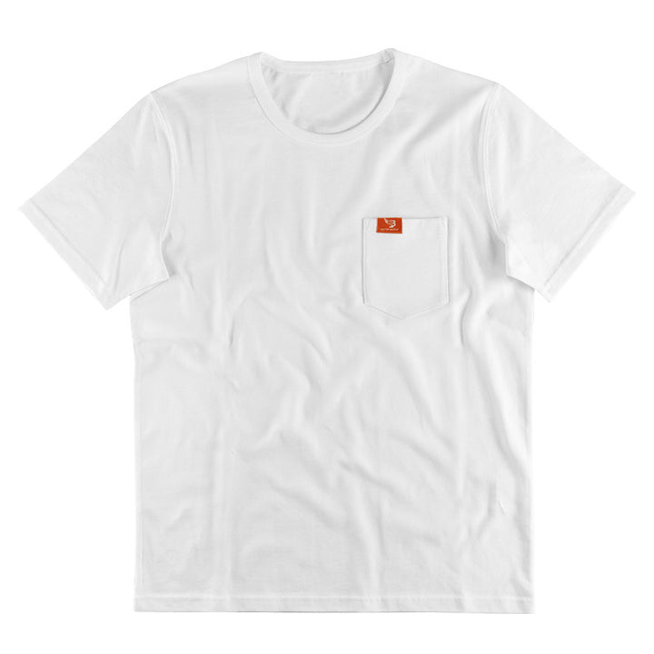 Herren nan klassisches Rundhals-T-Shirt mit Brusttasche und verstärktem Saum Echo Archiv