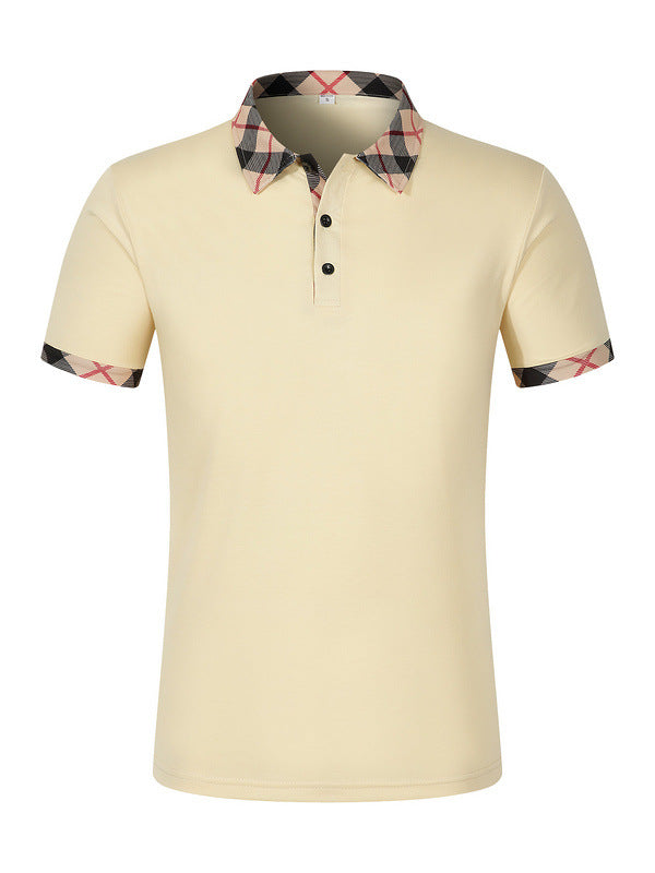 Herren Poloshirt mit kontrastierendem Kragen und modischen Muster Echoarchiv