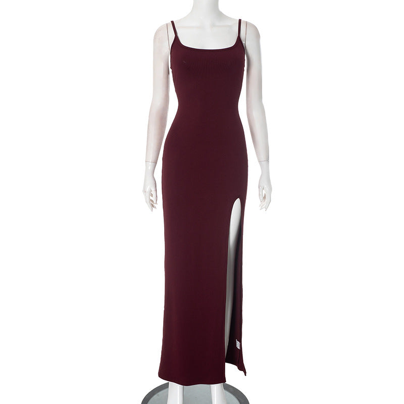 Damen Figurbetontes Maxikleid mit hohem Schlitz Echo Archiv