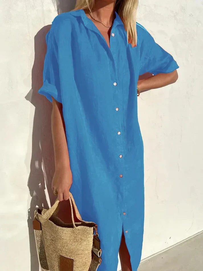Echoarchiv | Lässiges Blusenkleid Mit Knopfleiste