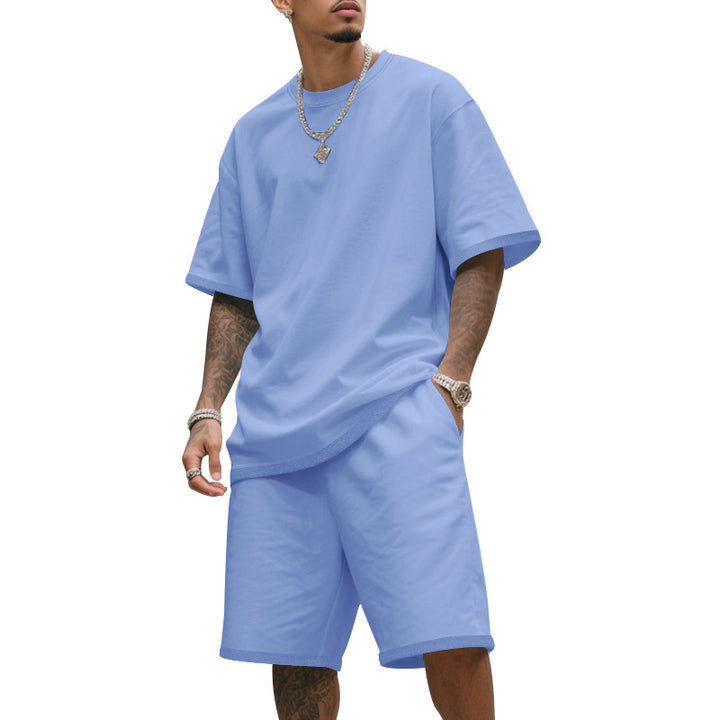 Herren Freizeit-T-Shirt und Shorts-Set aus atmungsaktivem Material Echoarchiv