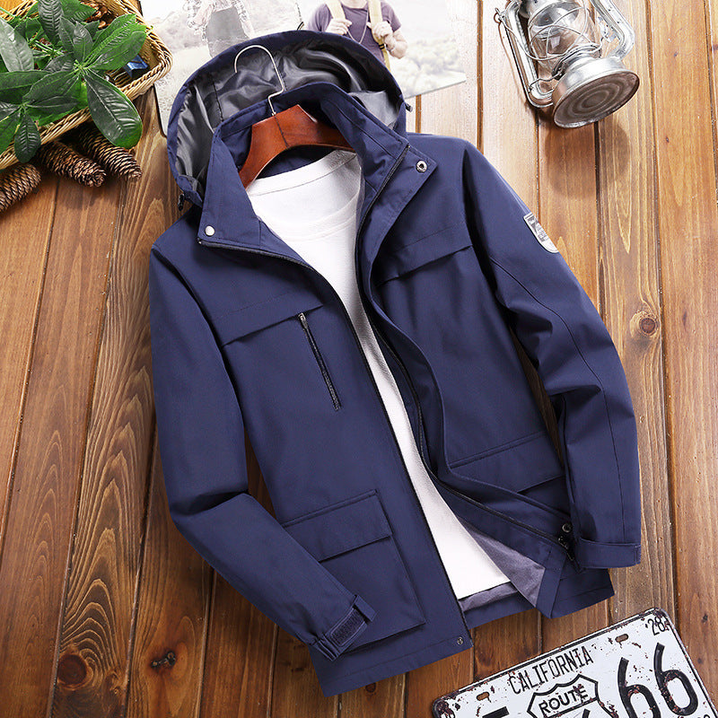 Herren Trendige Outdoor-Jacke mit abnehmbarer Kapuze Echo Archiv