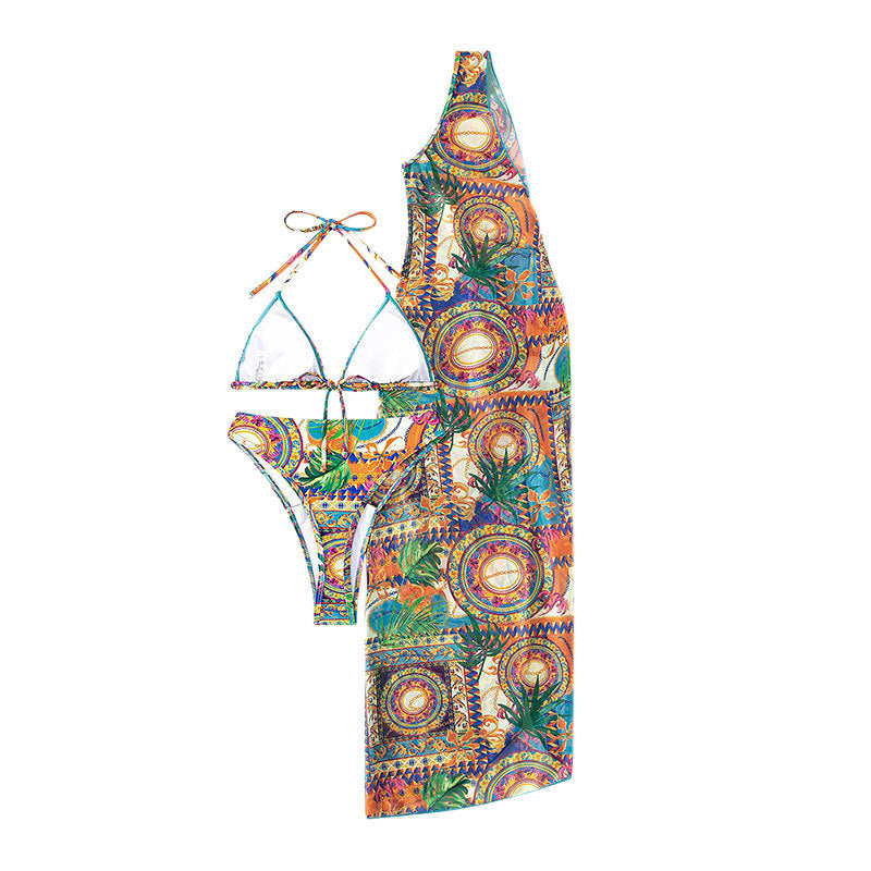 Damen Bikiniset mit kreativem Wickeldesign und stilvollen Mustern Echo Archiv