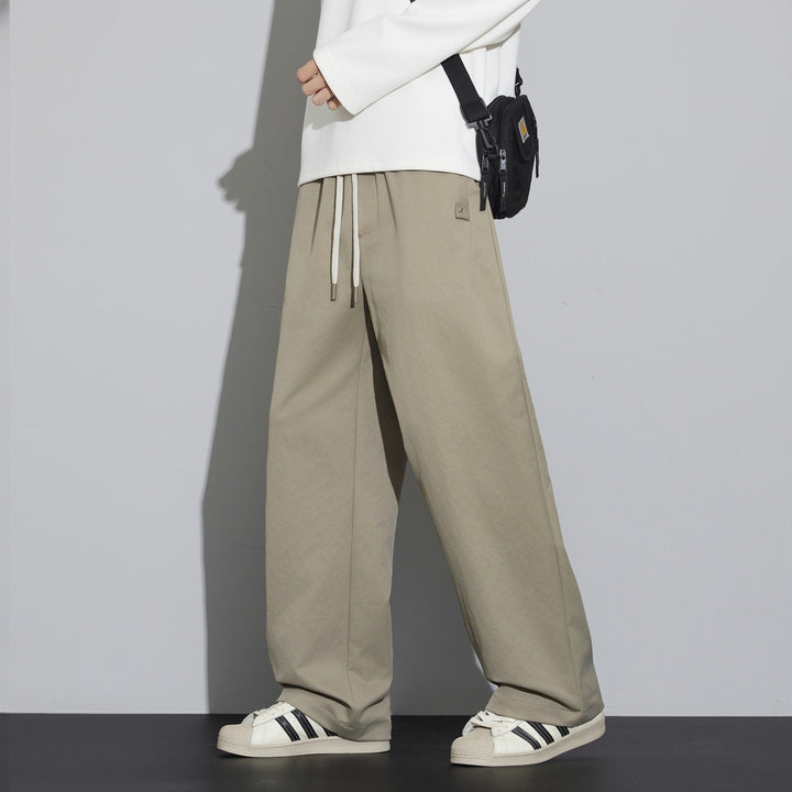 Herren Weite Relaxed‑Fit Stoffhose mit Tunnelzug & Bügelfalte Echo Archiv