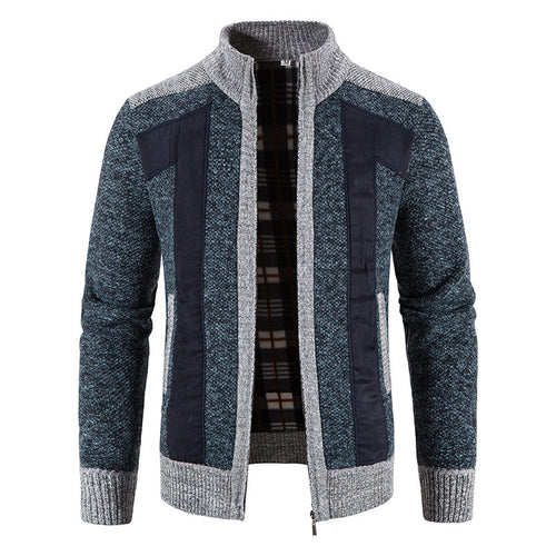 Herren modische Strickjacke mit einzigartigem Schnitt und verstecktem Reißverschluss Echoarchiv