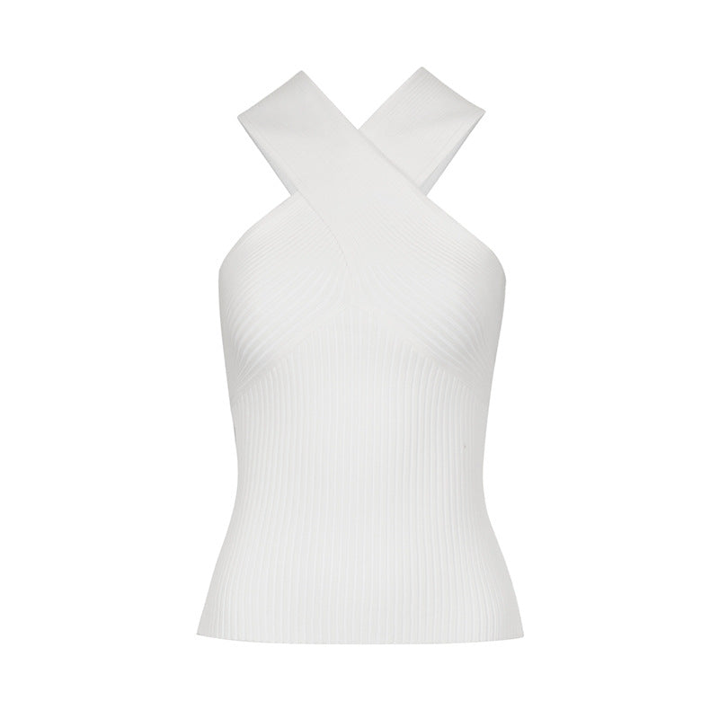 Damen Stricktop mit künstlerischem Kreuz-Träger Design Echo Archiv