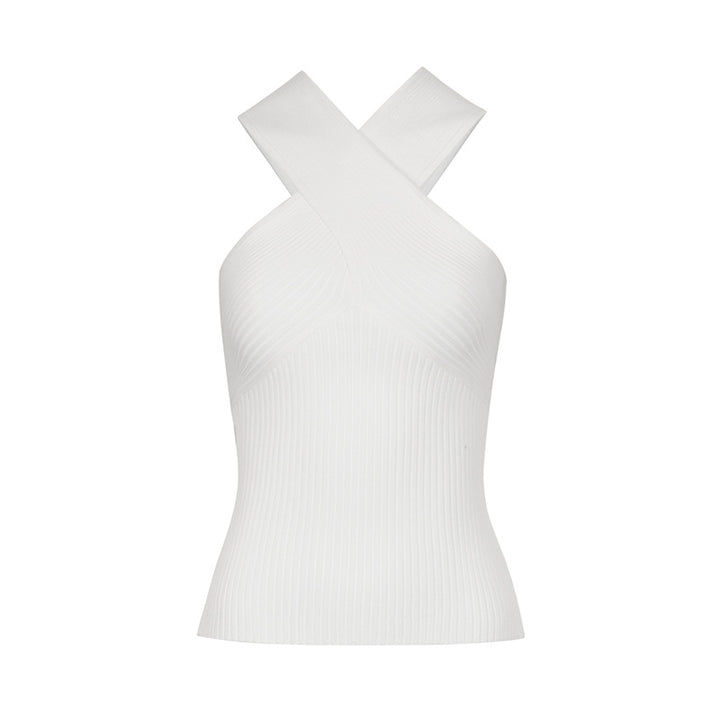 Damen Stricktop mit künstlerischem Kreuz-Träger Design Echo Archiv