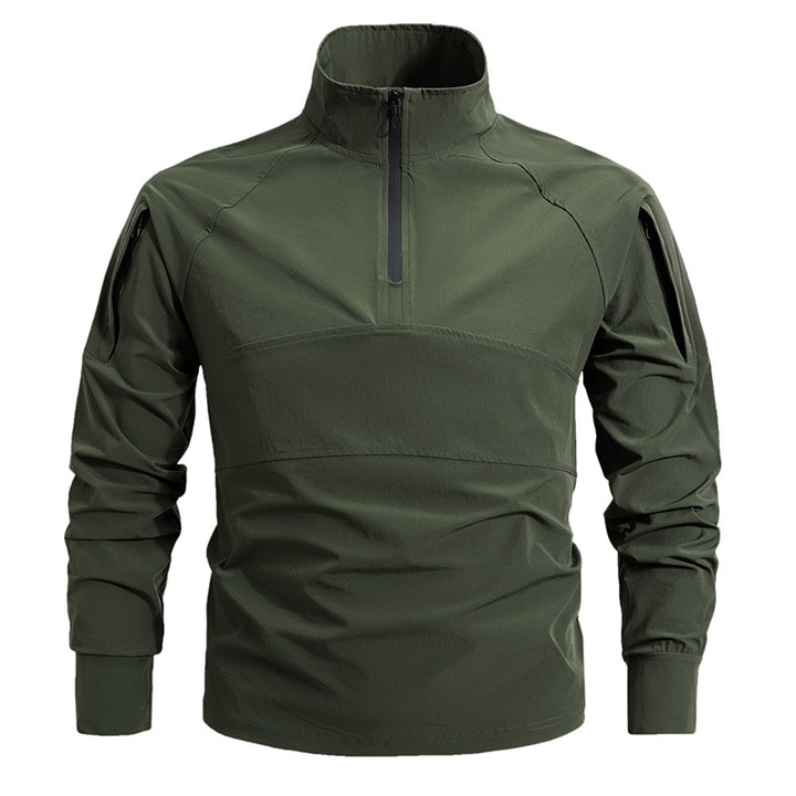 Herren nan taktisches Halbzip-Combatshirt mit Ärmeltaschen, elastischen Bündchen und atmungsaktivem Stretchmaterial Echo Archiv