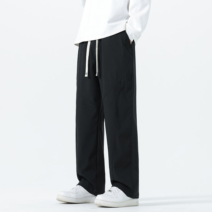 Herren Weite Relaxed‑Fit Freizeithose mit Tunnelzugbund und Teilungsnähten Echo Archiv