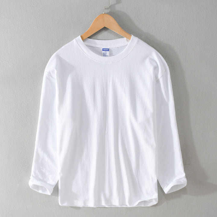 Unisex Langärmliges Premium-Basics-Langarmshirt aus Baumwollmix mit Rundhalsausschnitt Echoarchiv