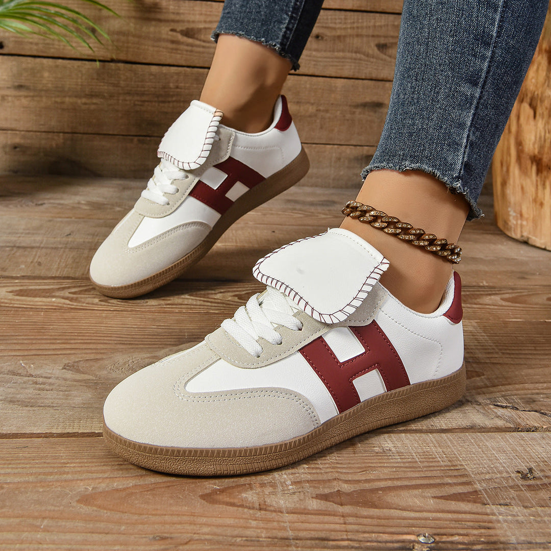 Damen Modische Sneakers mit eleganter Klappenakzent und rutschfester Sohle Echo Archiv