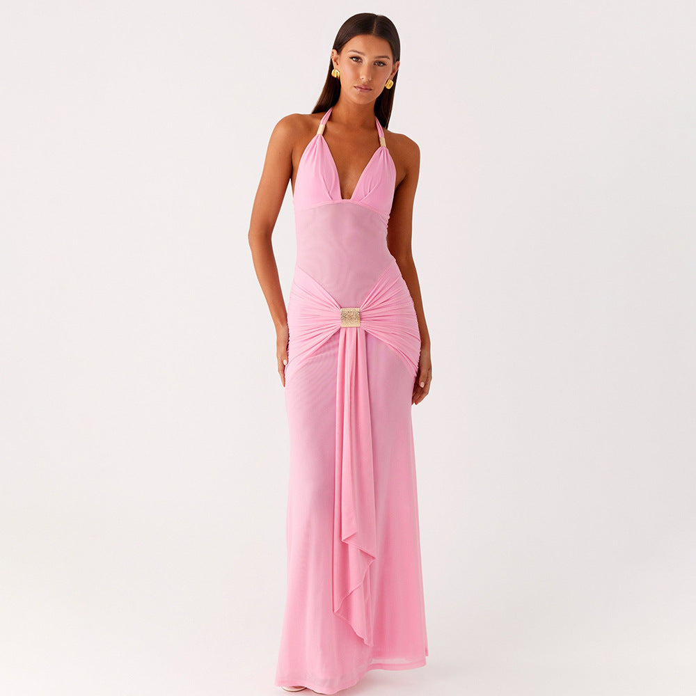 Damen Elegantes Wickelkleid mit funkelndem Akzent Echo Archiv