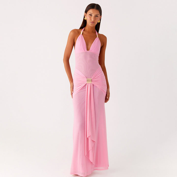 Damen Elegantes Wickelkleid mit funkelndem Akzent Echo Archiv