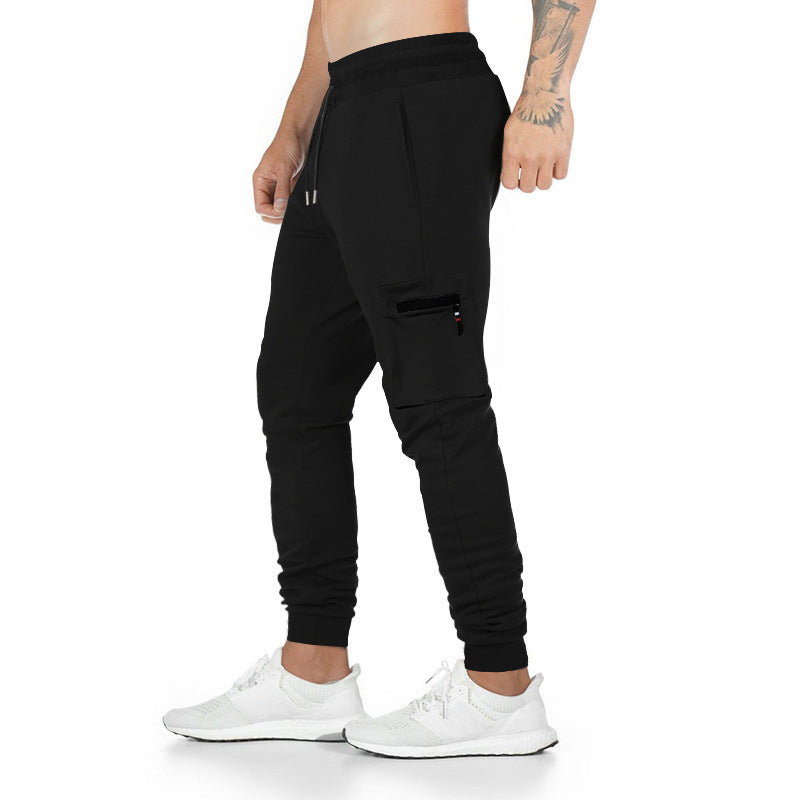 Herren Sportliche Cargo-Hose mit seitlichen Reißverschlusstaschen und elastischem Bund Echoarchiv