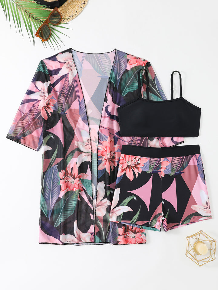 Damen Strandoutfit mit floralem Muster Echo Archiv