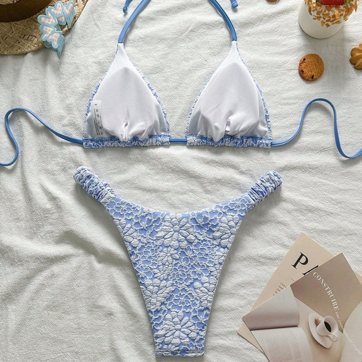 Damen Blumendekorierter Triangel-Bikini Echo Archiv