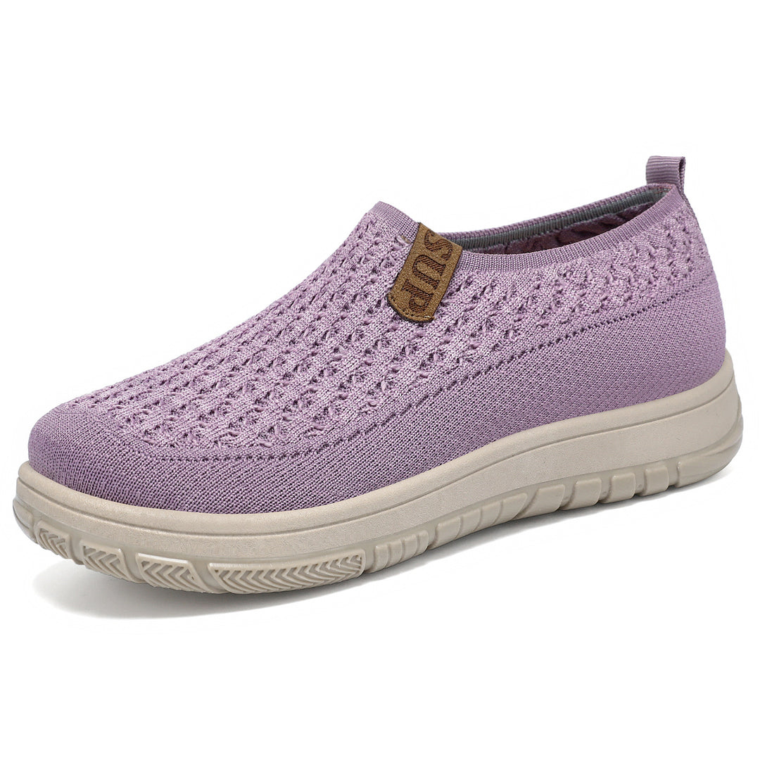 Damen nan gestrickter Komfort-Slip-On-Sneaker mit sockenähnlichem Schaft, atmungsaktiver 3D-Struktur und dämpfender EVA-Sohle Echo Archiv