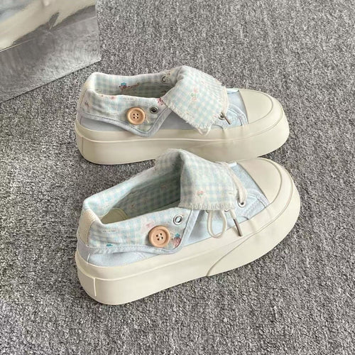 Damen Plattform-Sneaker mit floralem Innenfutter und gemütlichem Kragen Echo Archiv