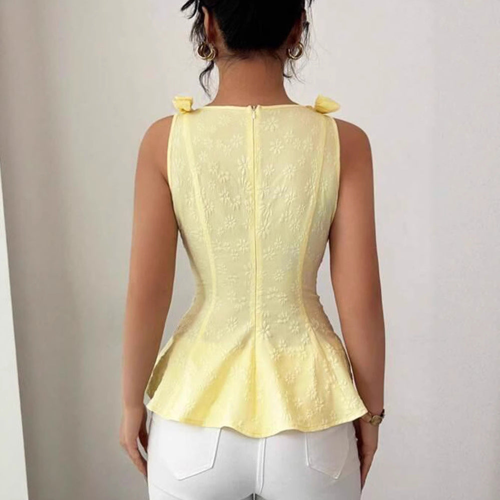 Damen Peplum-Top mit floralen Details Echo Archiv