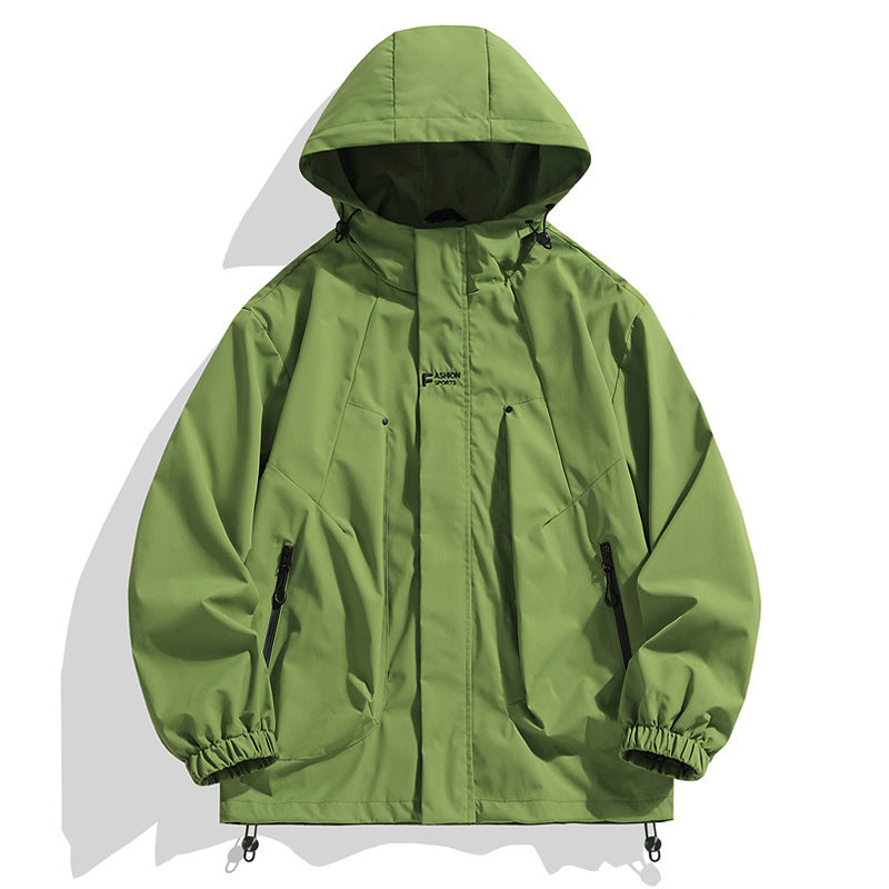 Herren wasserfeste Sportjacke mit verstellbarer Kapuze Echoarchiv