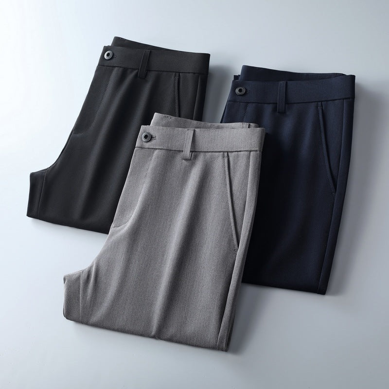 Herren Schmal geschnittene Anzughose aus Stretchtwill mit geradem Bein Echo Archiv