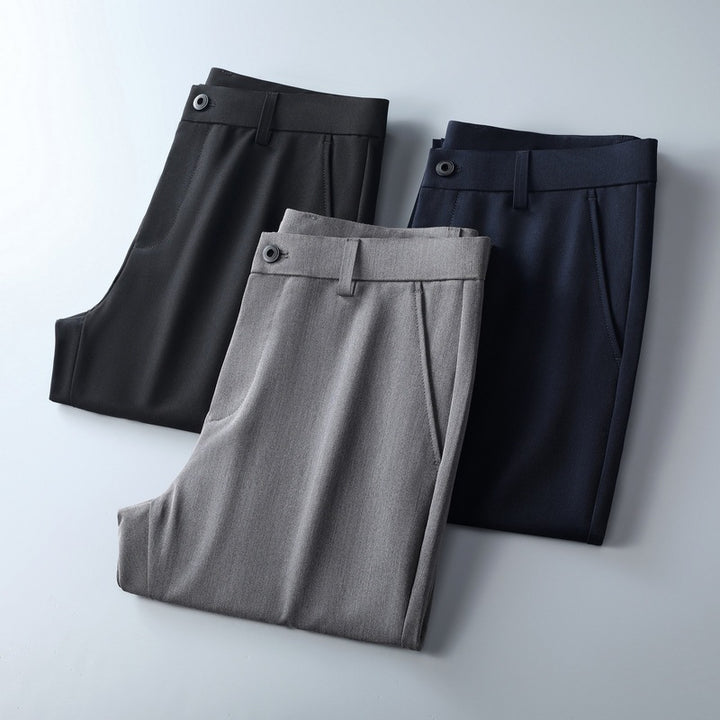 Herren Schmal geschnittene Anzughose aus Stretchtwill mit geradem Bein Echo Archiv
