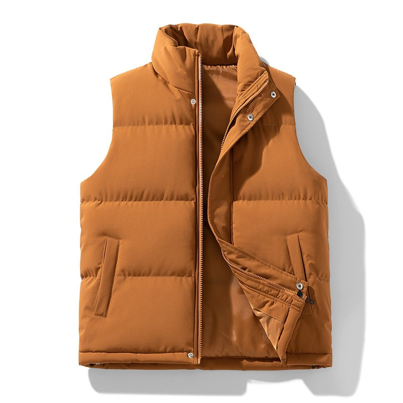 Herren Isolierende Outdoor-Steppweste mit hohem Kragen, 2‑Wege‑Reißverschluss & verdeckten Eingrifftaschen Echoarchiv