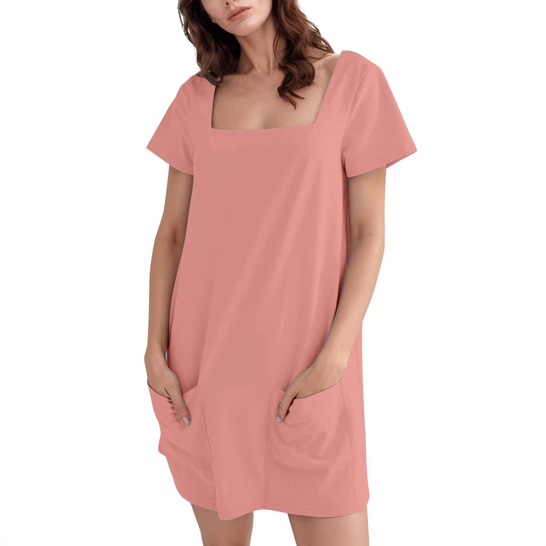 Damen Bequemes Freizeitkleid mit Taschen Echo Archiv