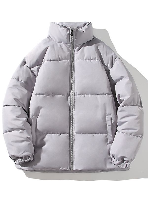 Herren isolierte Steppjacke mit hohem Kragen und elastischen Bündchen Echoarchiv