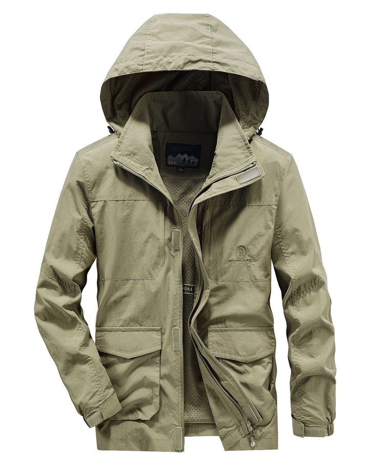 Herren Robuste Wetterjacke mit praktischen Taschen Echo Archiv