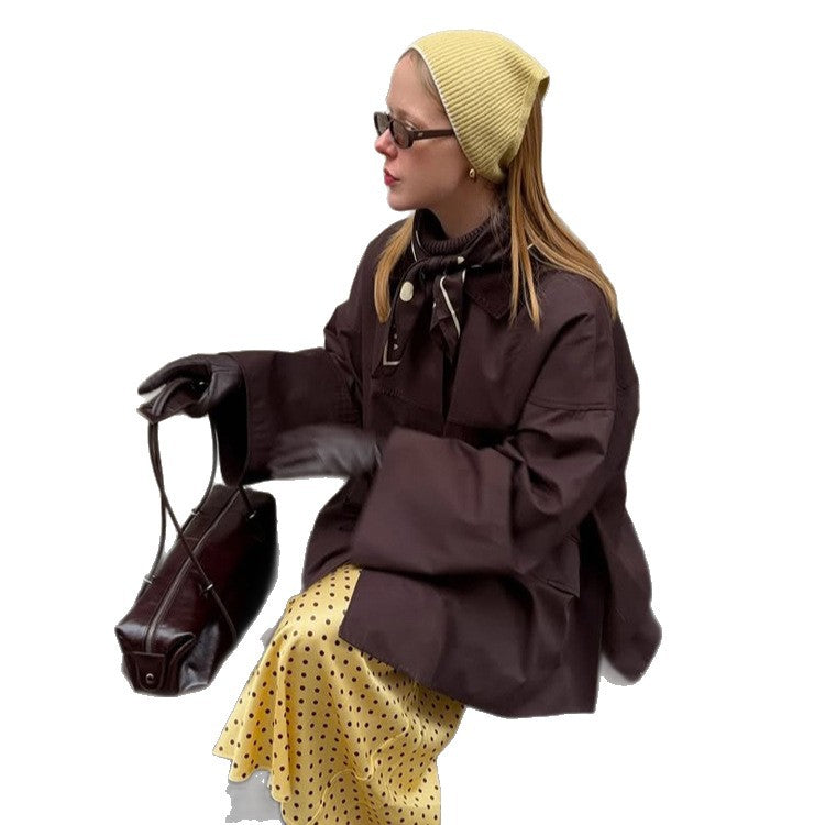 Damen Oversize Übergangsjacke mit Boxy-Schnitt und großen Eingrifftaschen Echoarchiv