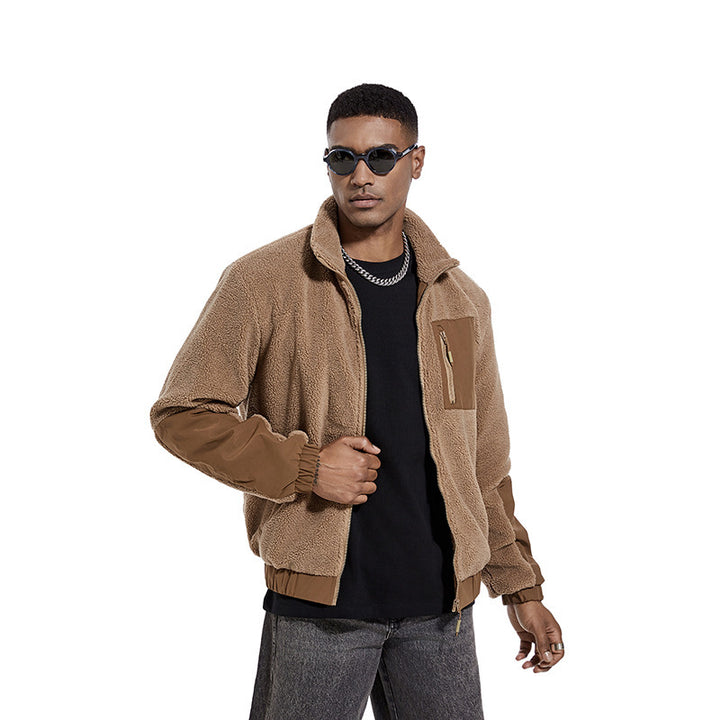 Herren Kuschelige Fleecejacke mit hohem Kragen Echo Archiv