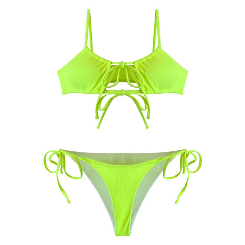 Damen Bikini-Set mit verstellbarem Knoten-Design und hohem Beinausschnitt Echo Archiv