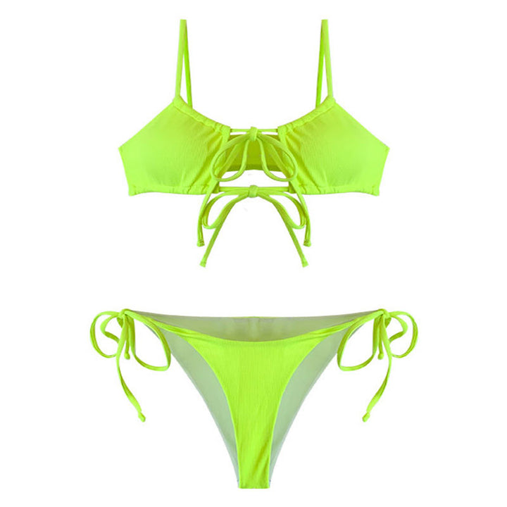 Damen Bikini-Set mit verstellbarem Knoten-Design und hohem Beinausschnitt Echo Archiv