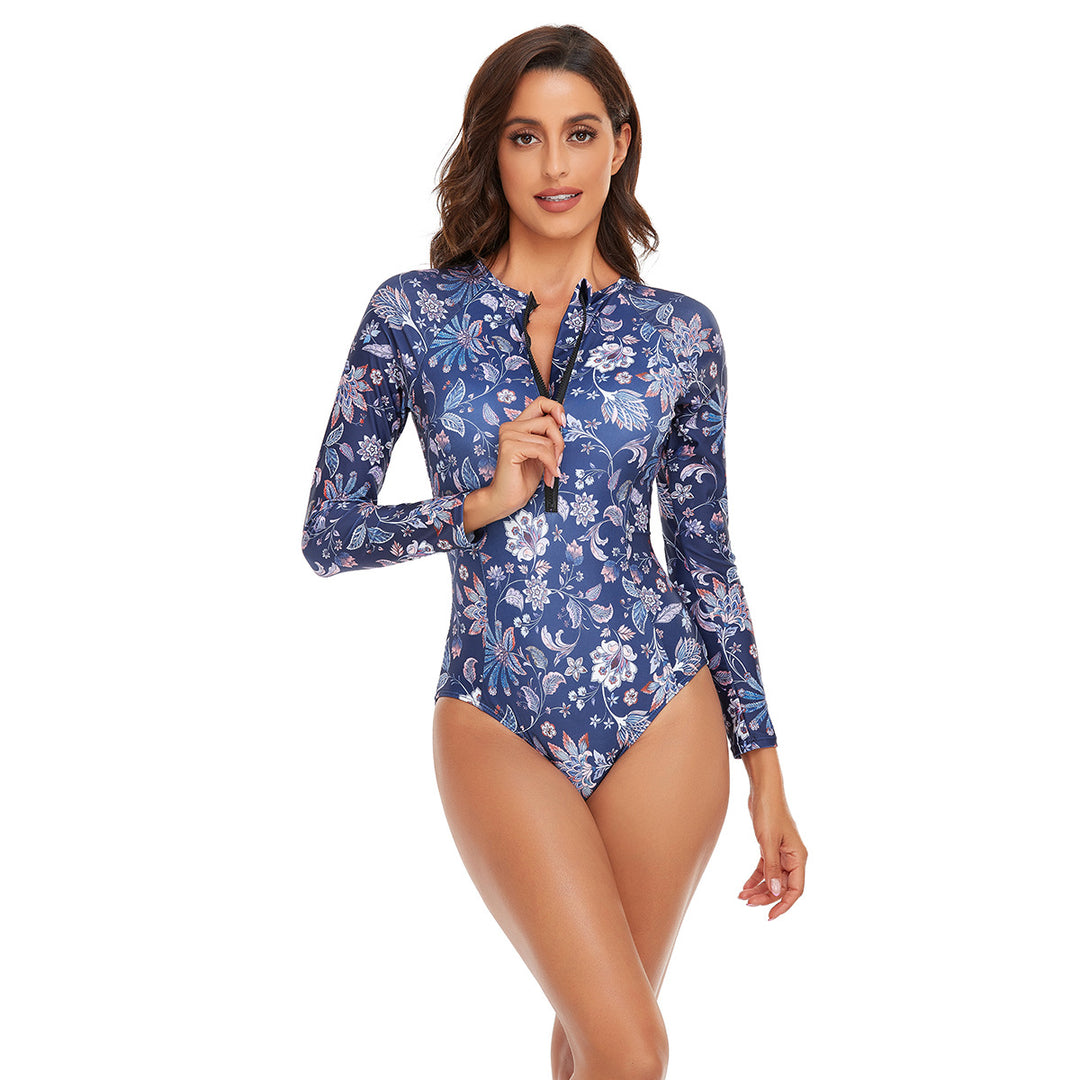 Damen Langarm-Schwimmanzug mit sportlicher Passform Echo Archiv