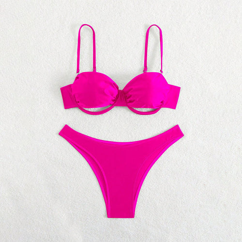 Damen Triangel-Bikini mit Balkonoberteil und hohem Beinausschnitt Echo Archiv