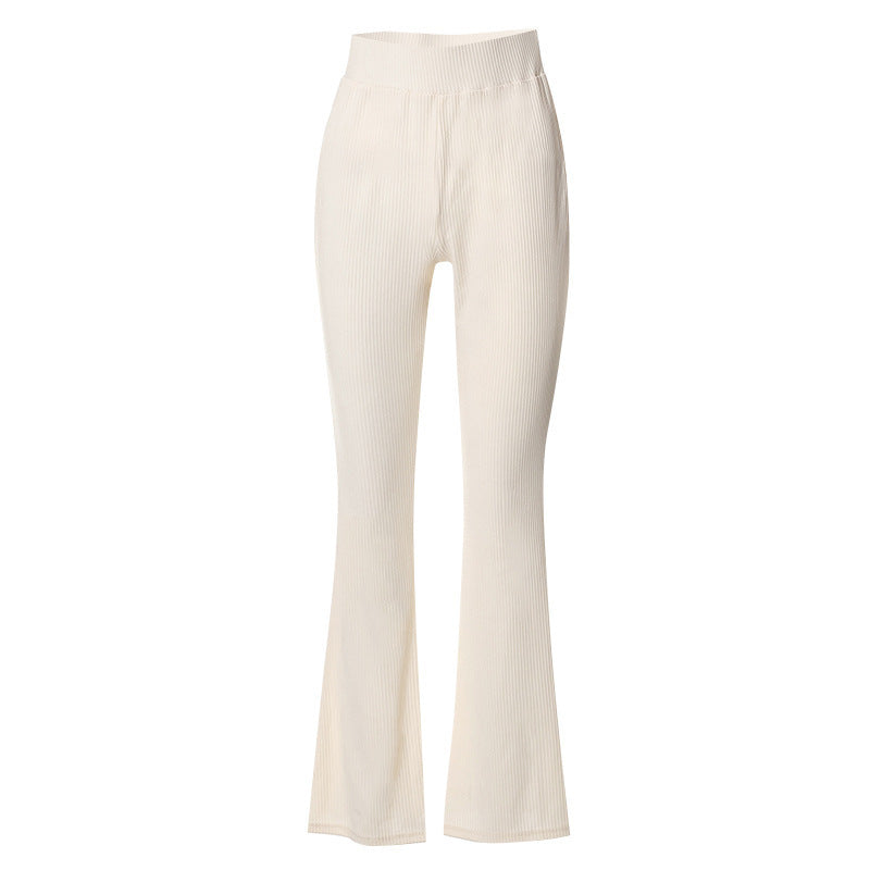 Damen Flared Hose aus Rippstrick Echo Archiv