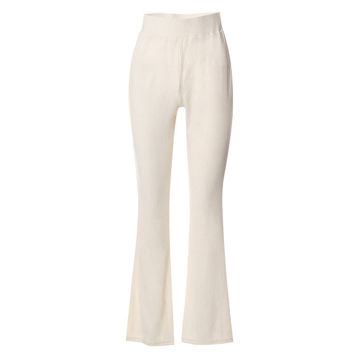 Damen Flared Hose aus Rippstrick Echo Archiv