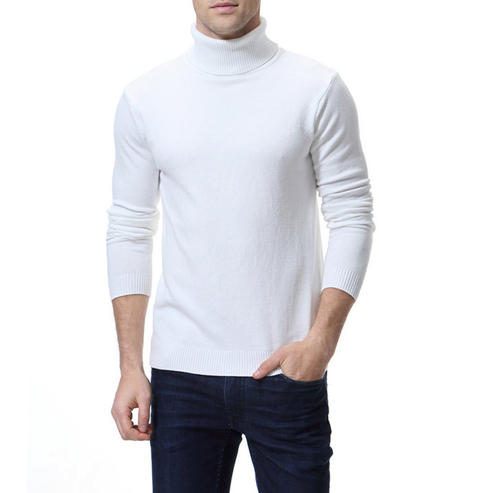 Herren nan schlanker Feinstrick-Rollkragenpullover aus Merino-Baumwollmix mit Rippenbündchen Echo Archiv