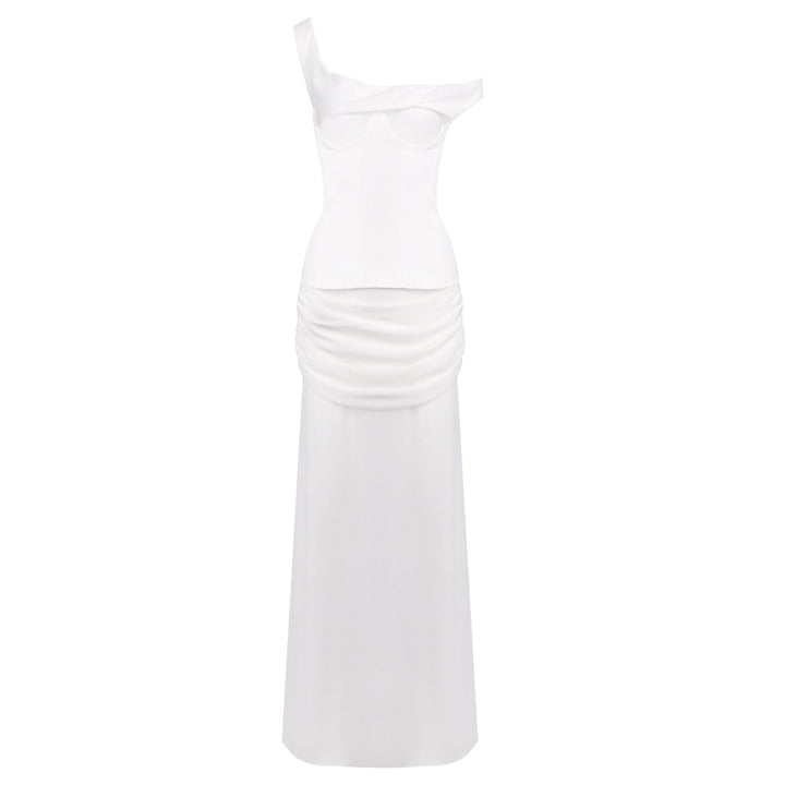 Damen Elegantes Maxikleid mit asymmetrischem Design und raffinierten Drapierungen Echo Archiv